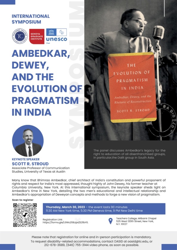 Book Talk: The Evolution of Pragmatism in India: Ambedkar, Dewey, and 