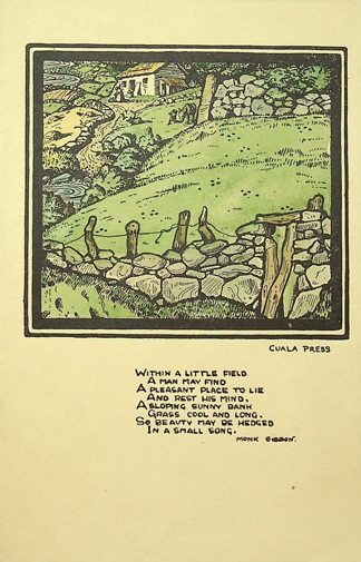 Broadside with illustration and poem