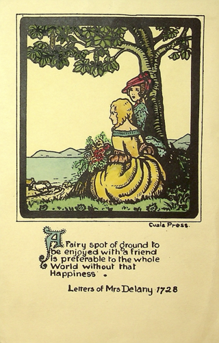 Broadside with illustration and poem