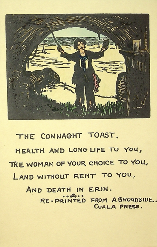 Broadside with illustration and poem