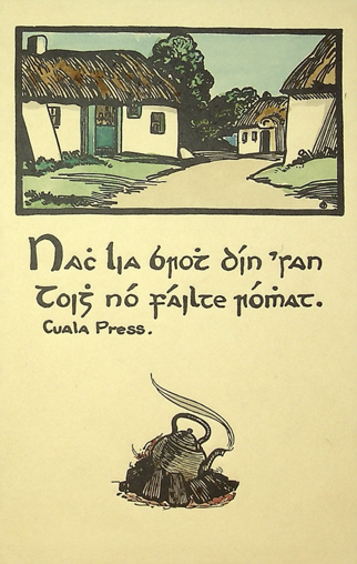 Broadside with illustration and poem