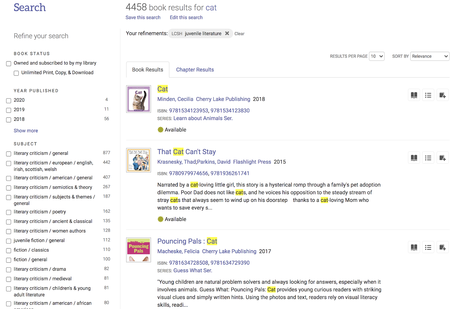 2021-03-15 Children's and YA Materials on Ebook Central