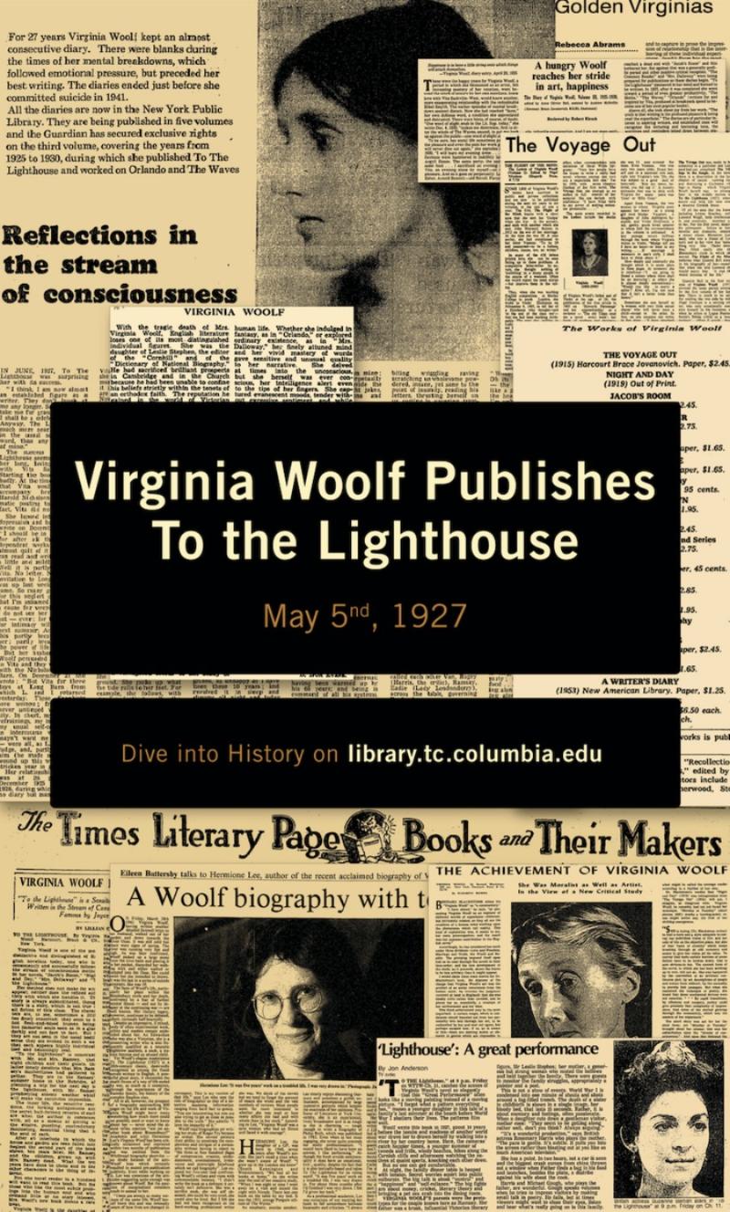 2021-05-05 Today In History- Virginia Woolf Publishes To The Lighthouse