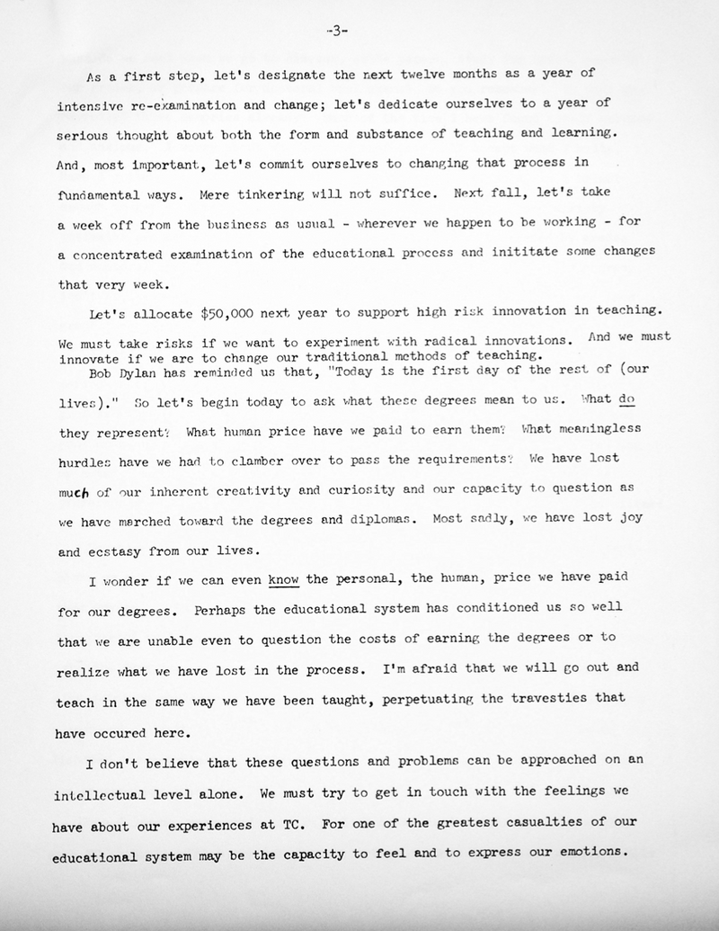 page 3 of Craig Mosher's convocation speech