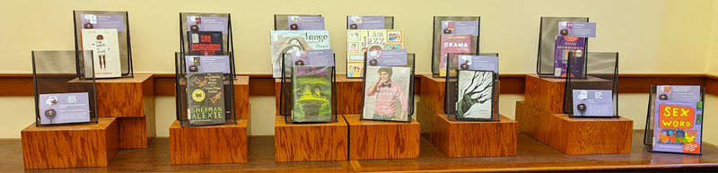 The Challenged Books Staff Picks display at Gottesman Libraries