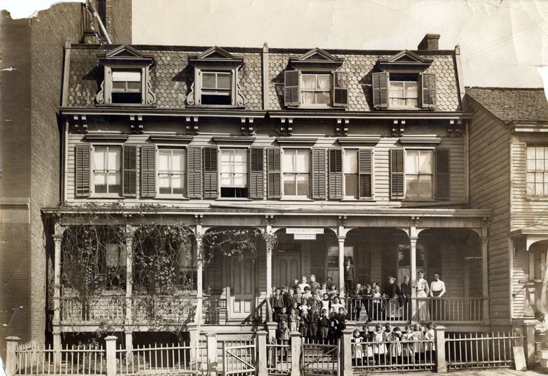 Three-story house in Lawrence St. used for kindergarden courtesy of Teachers College