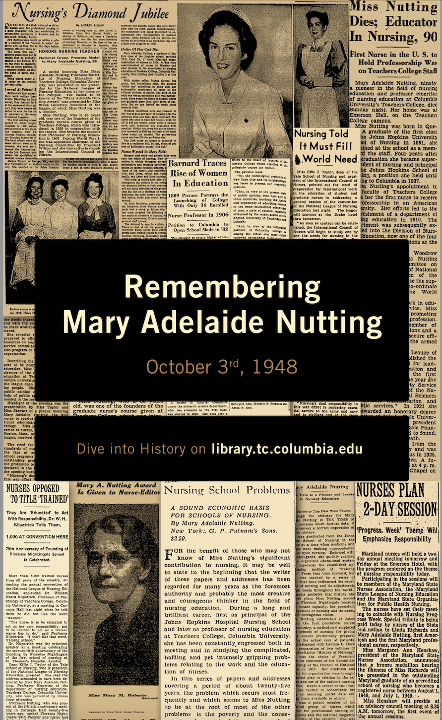 Special news slide of Mary Adelaide Nutting