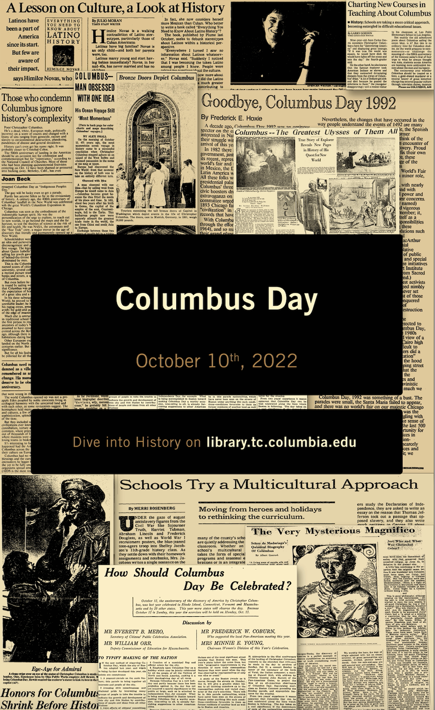 Today in History: Columbus Day  October  2022  Blog  Gottesman Libraries  Teachers College 