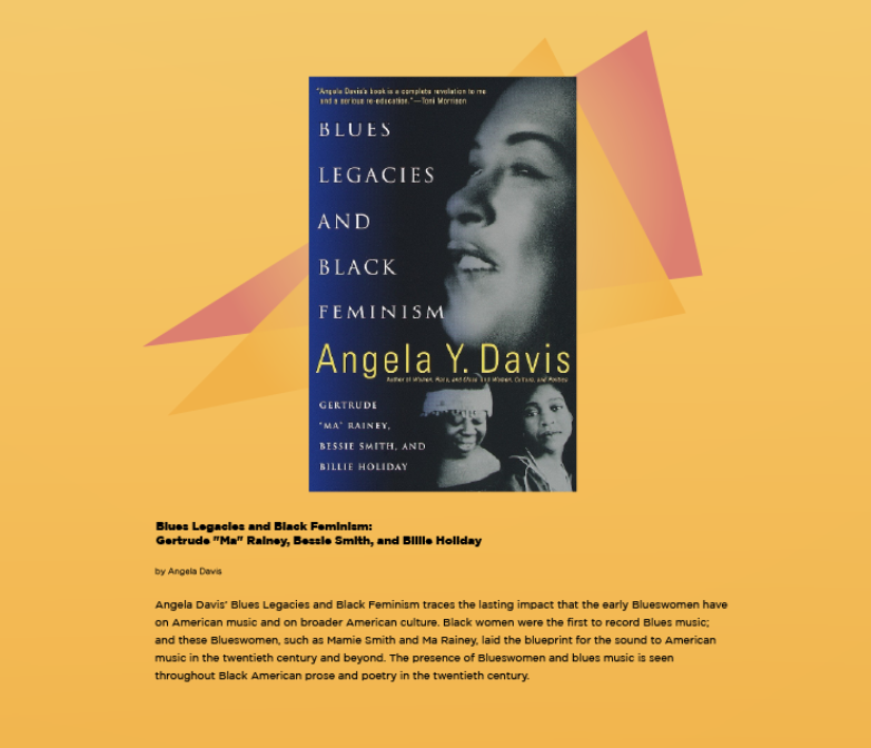 Cover of book Blues Legacies and Black Feminism by Angela Davis