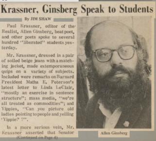 newspaper clipping of the article 