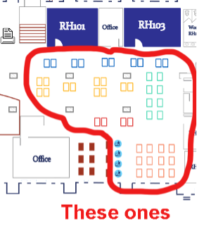 Visual showing where on the map the seats are located.