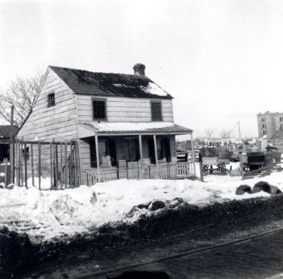 Amsterdam Avenue, West Side Near 122nd Street, Winter. Teachers College. (1895-96)