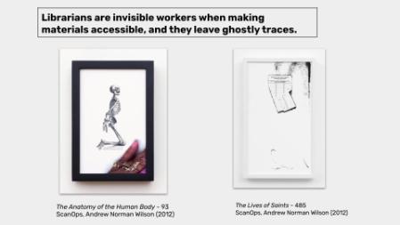 slide from AAA presentation on ghostly labor of library workers