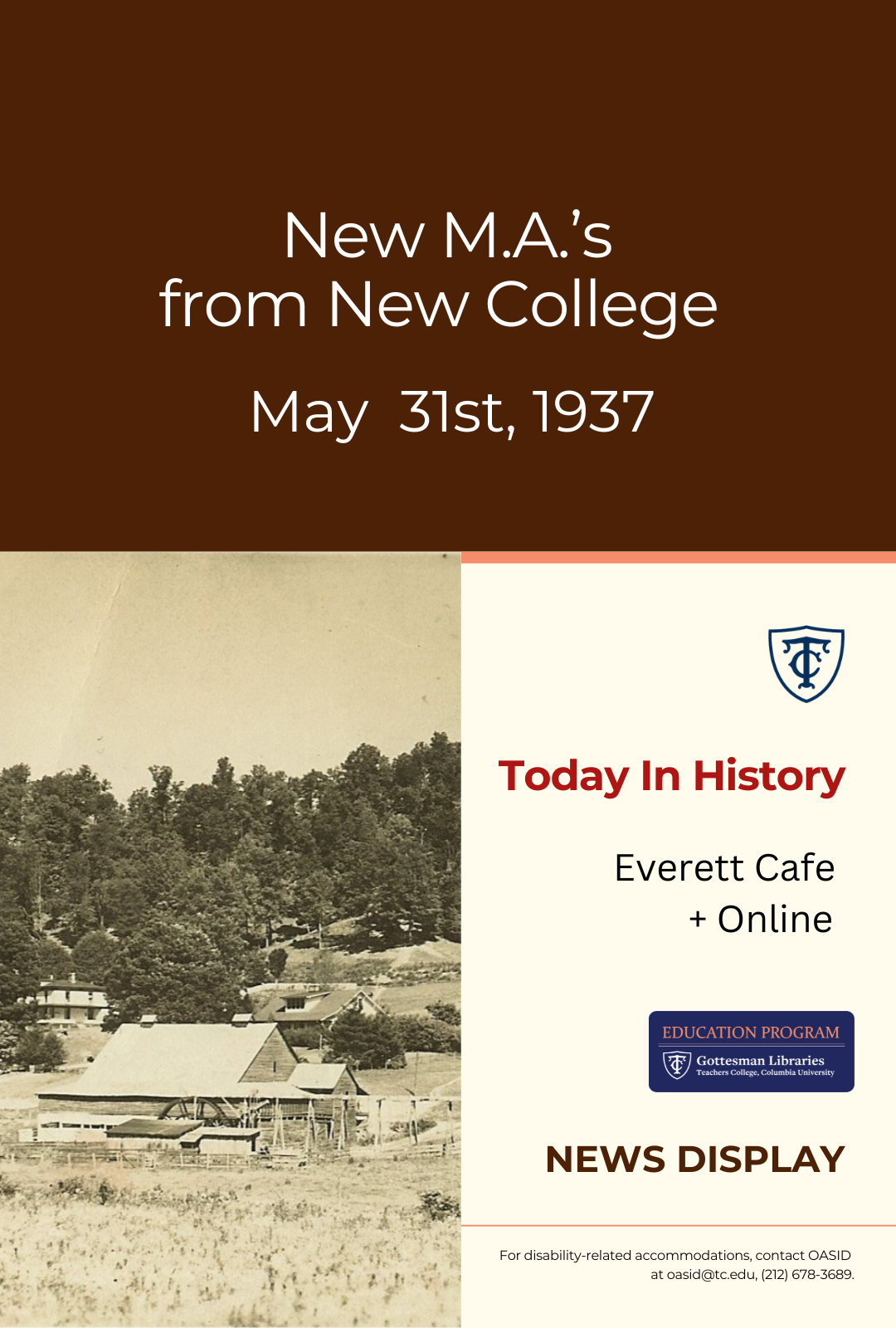 Poster Image of New College (Farm) in North Carolina