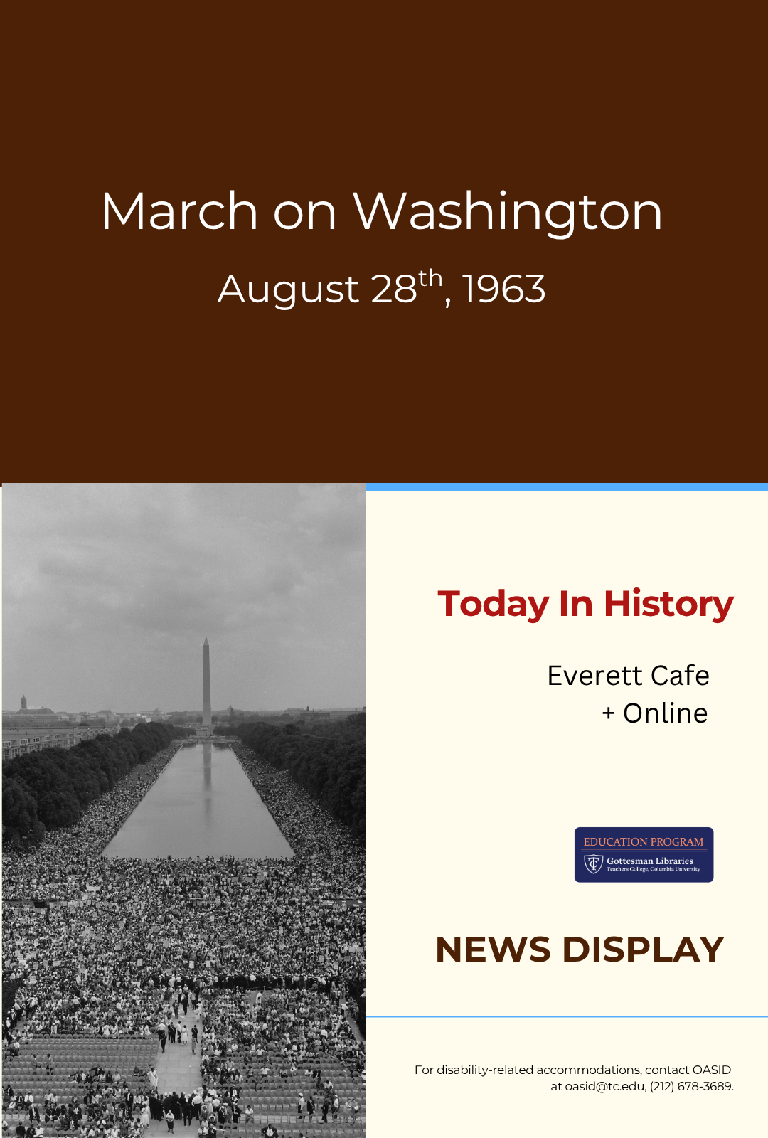 Poster Image with Photo of the Protest March on Washington in 1963