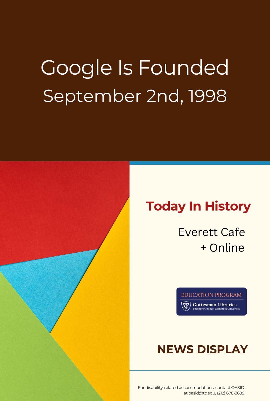 Poster with Geometric Shapes in Google Colors