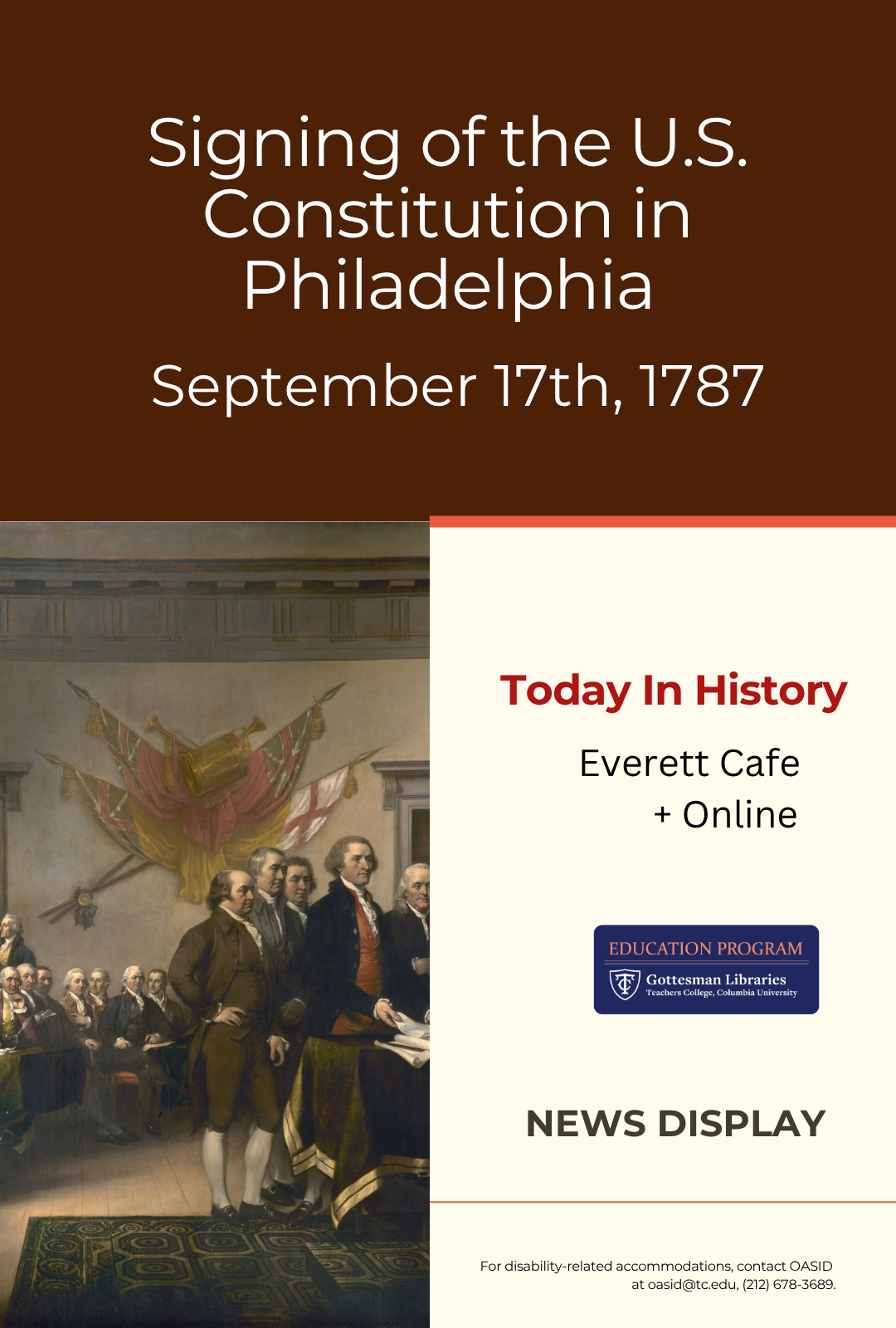 Poster with Image of Founding Fathers in Congress, Philadelphia