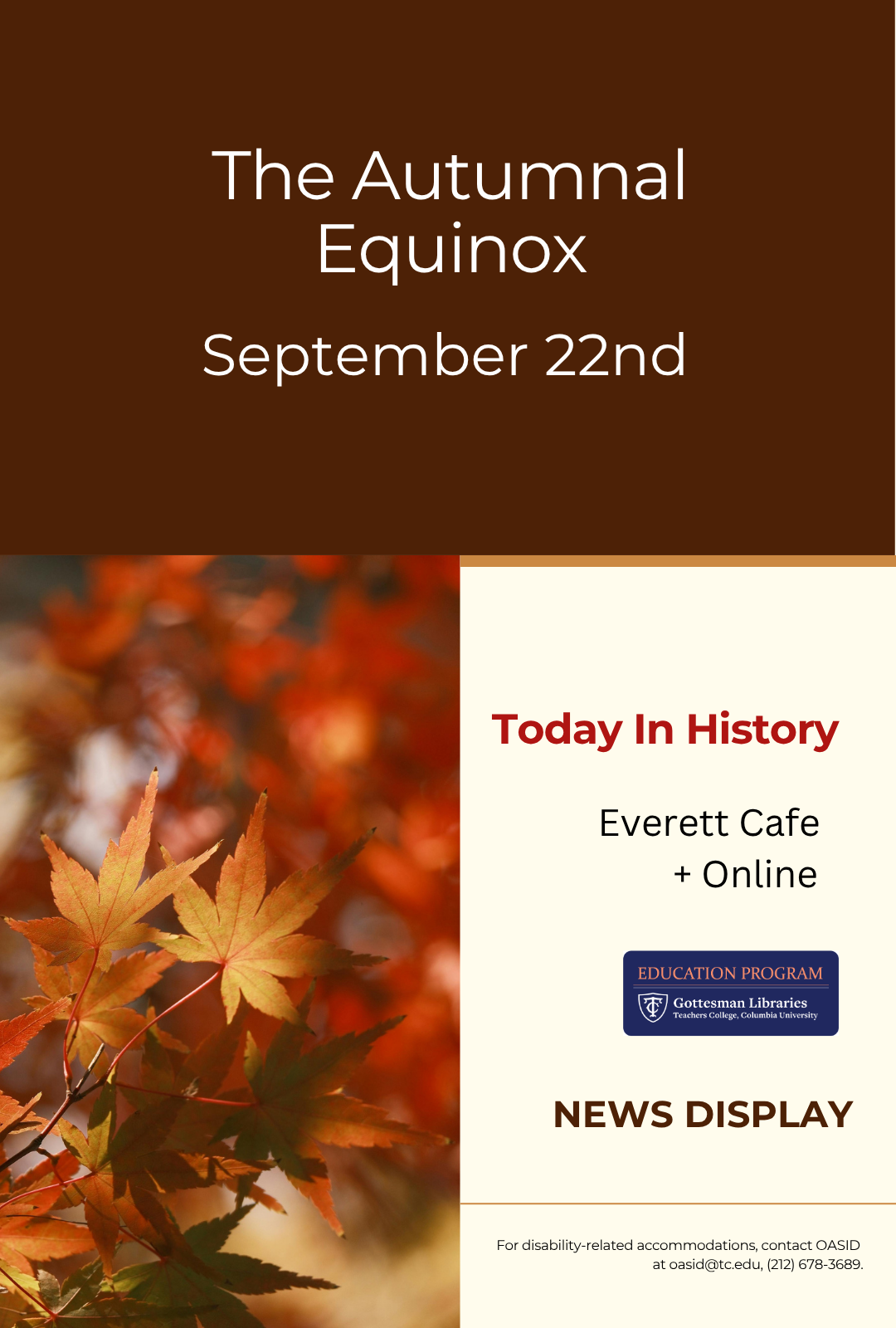 Poster with Image of Fall Leaves