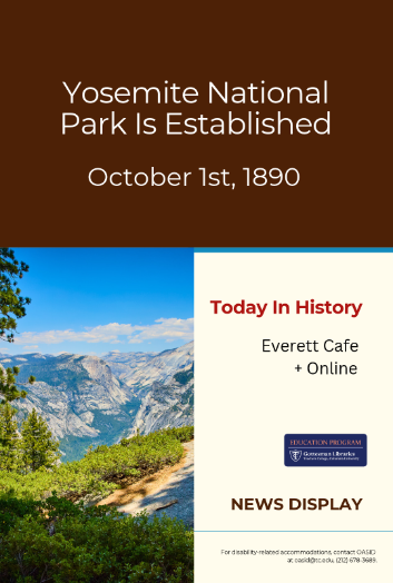 Poster with Image of Mountains in Yosemite