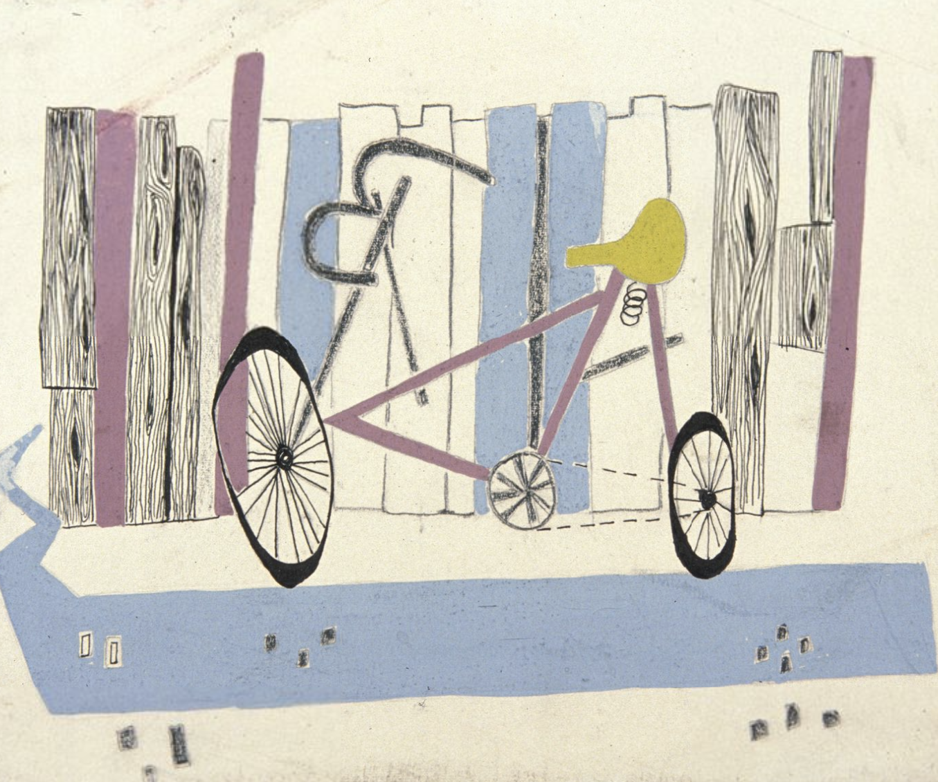 Bicycle Resting Against a Wall