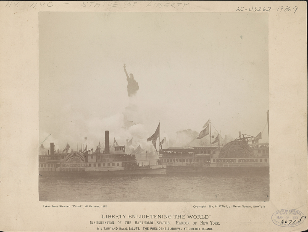 Photographic Print of the Dedication of the Statue of Liberty