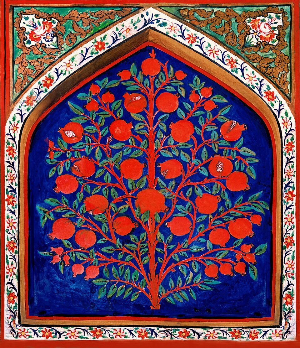 Depiction of the tree of life in the Palace of Shaki Khans, Azerbaijan