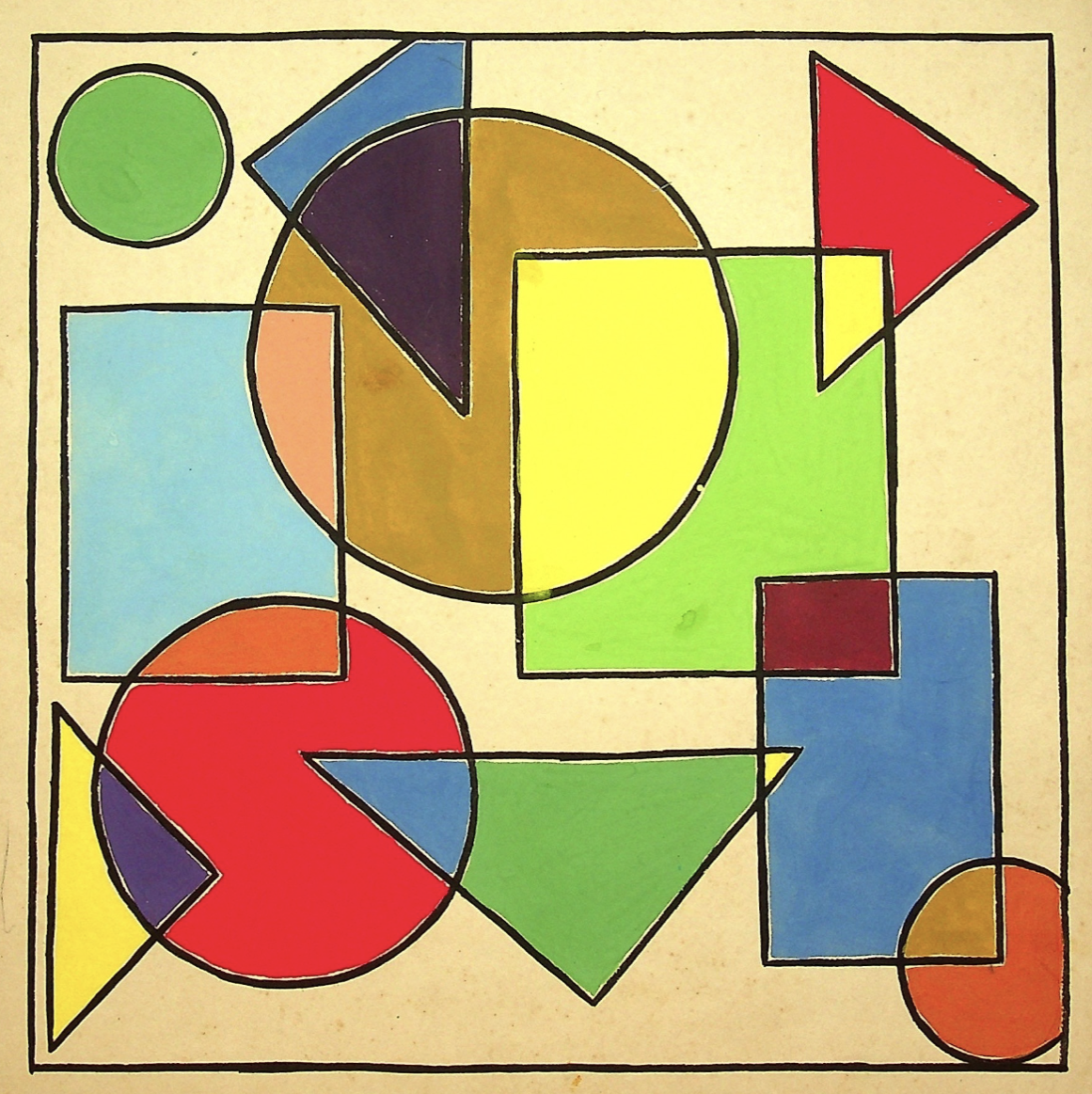 Abstract Drawing of Geometric Shapes