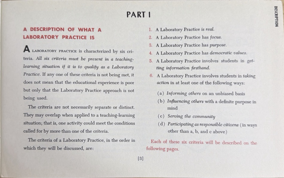 description of lab practice