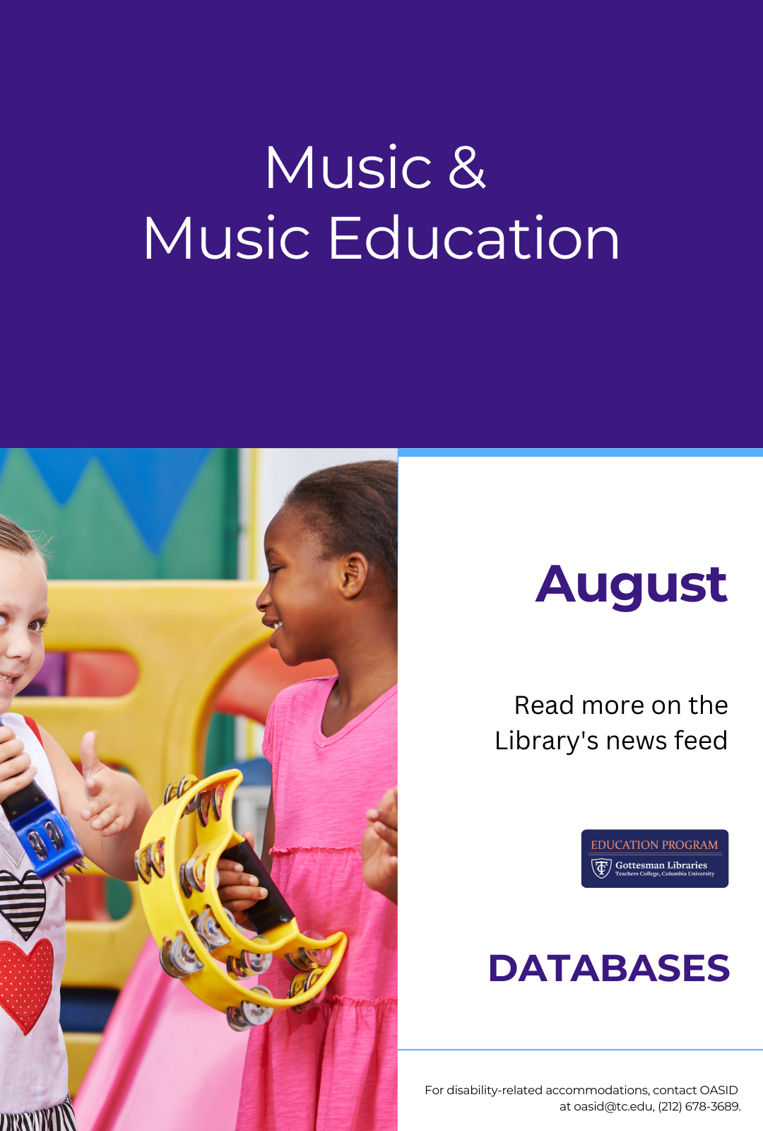 Poster with Photo of 2 Children Playing Musical Instruments