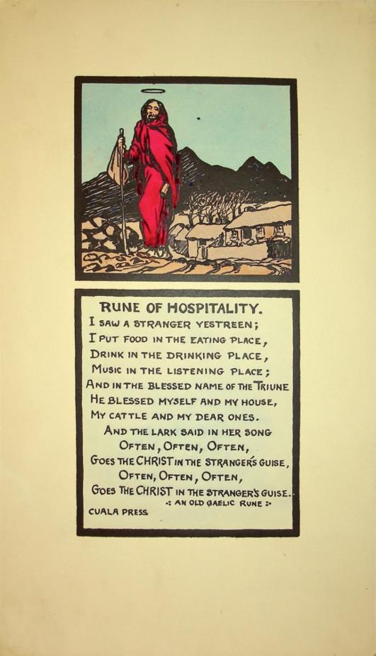 Broadside with illustration and poem